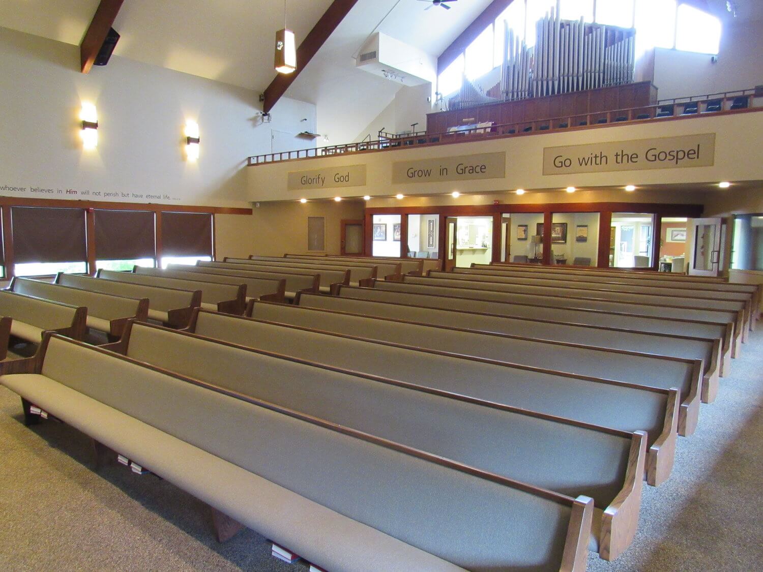 The back of the sanctuary